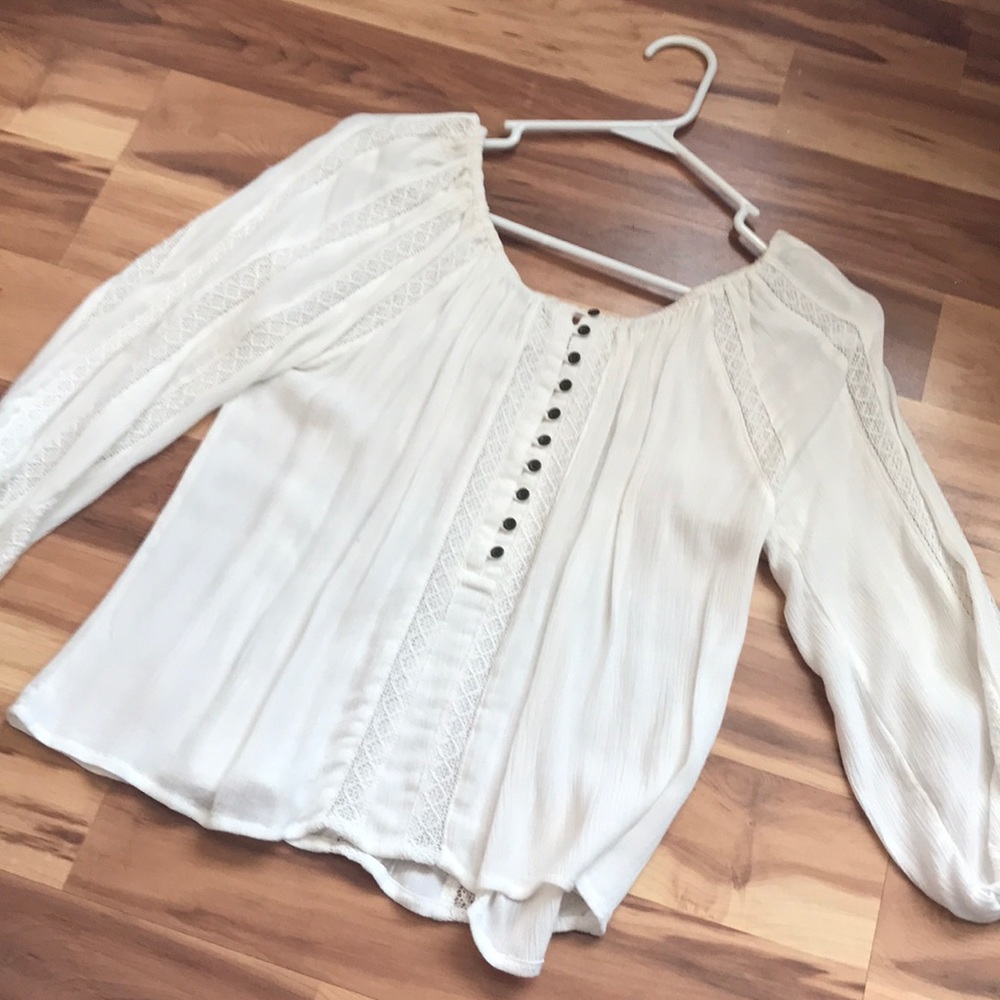 White boho top